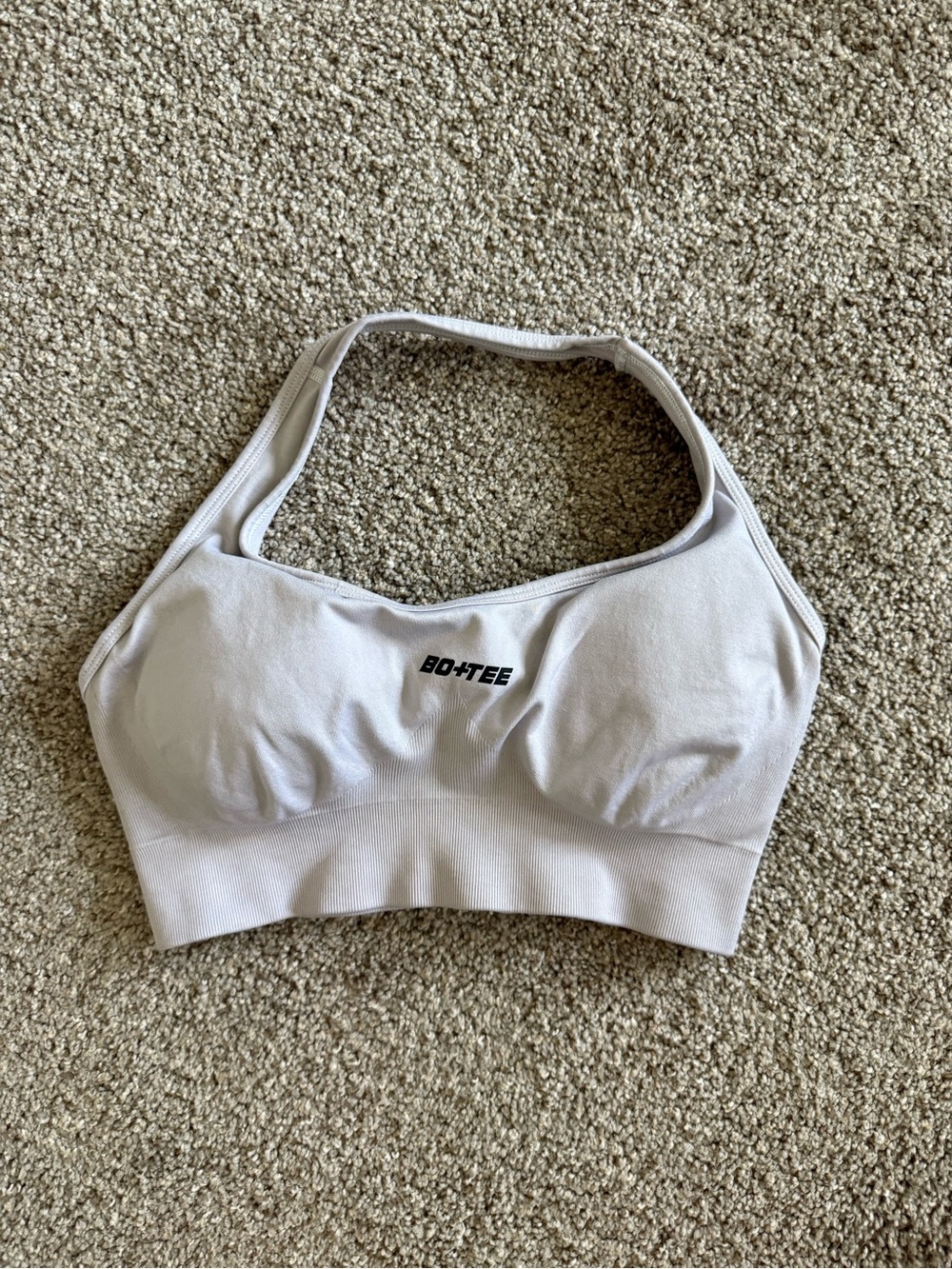 BO+TEE Light Gray Seamless Sports Bra